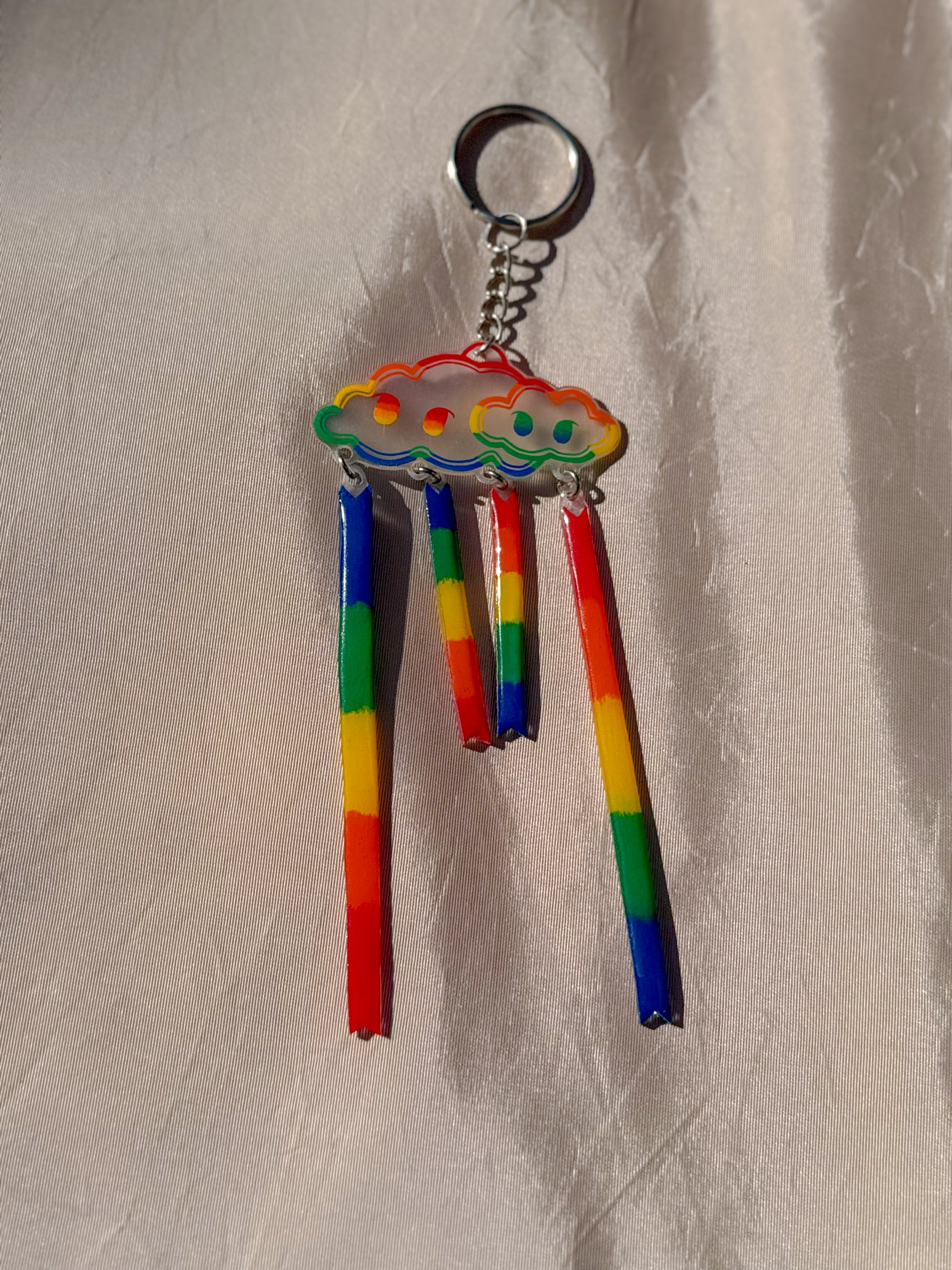 Rainbow Ribbon Wall Decor Keychain