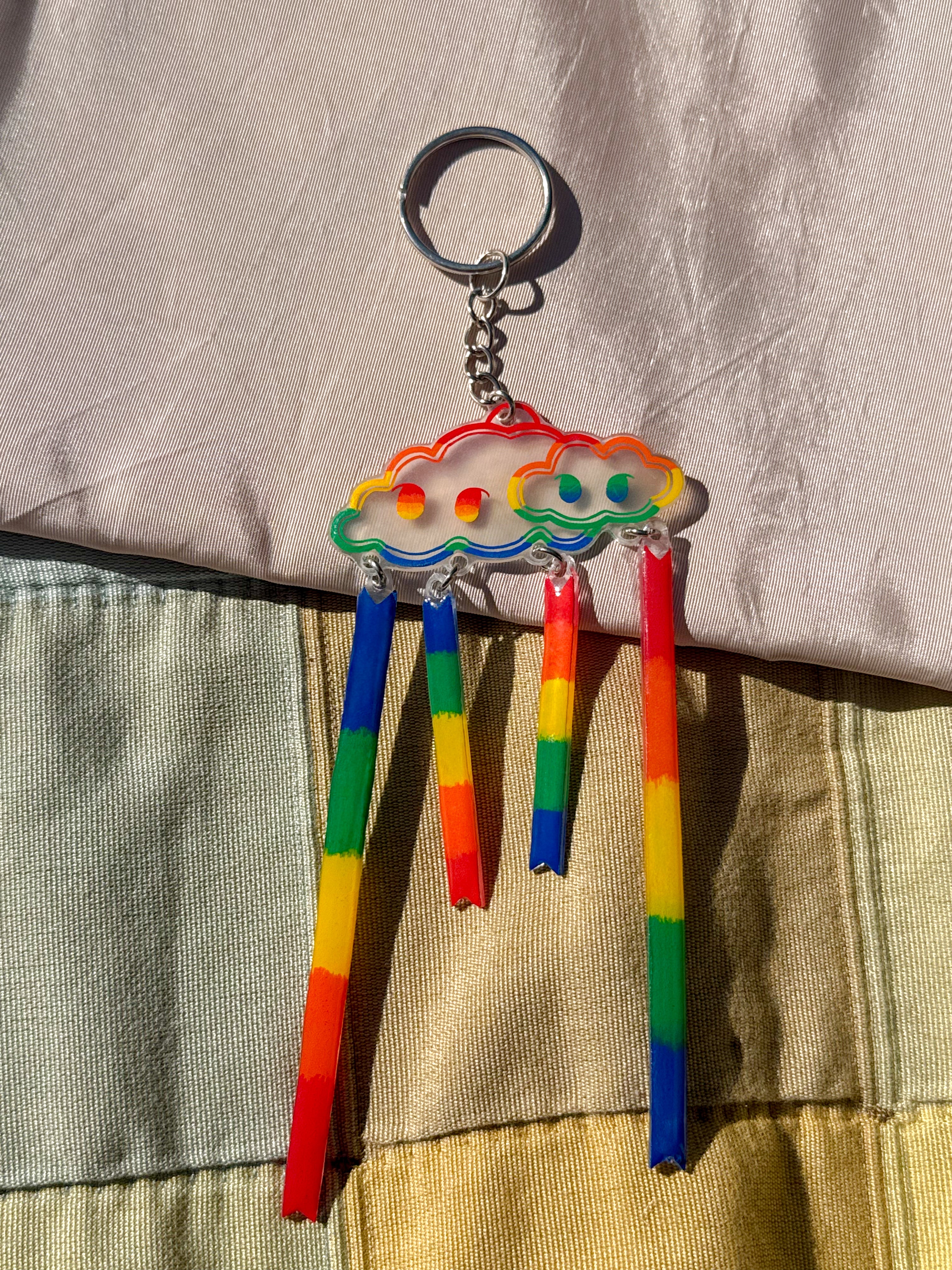 Rainbow Ribbon Wall Decor Keychain